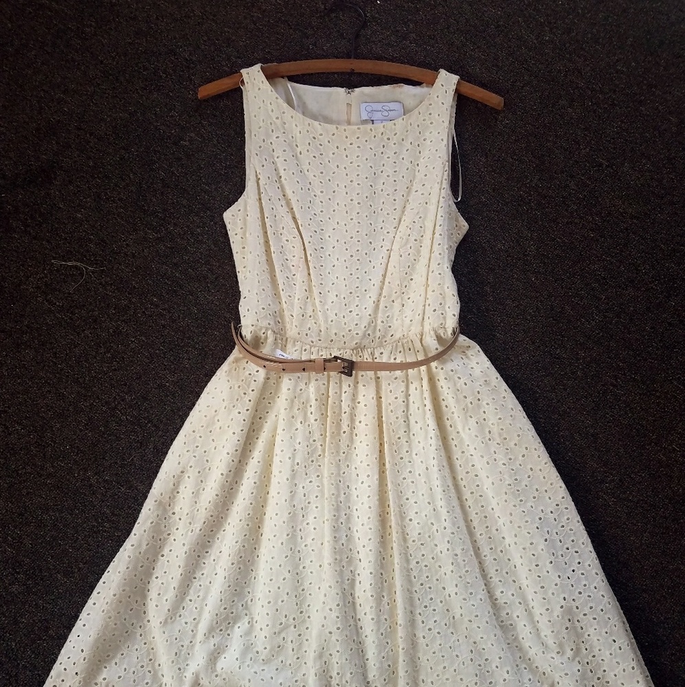 Classic Eyelet Waistline Dress